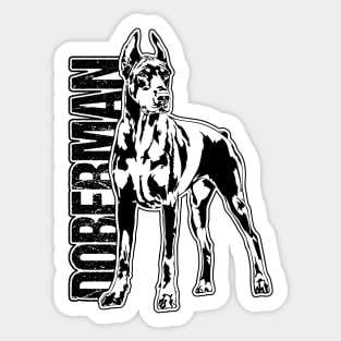 Proud Doberman dog portrait dog portrait Sticker